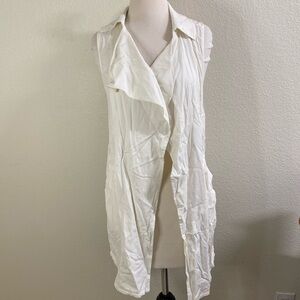 Bar III Cream Layering Sleeveless Long‎ Top